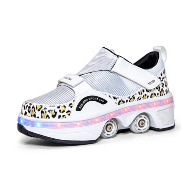 ローラーシューズ ローラースケート 四輪 二列 光る キッズ 子供 大人