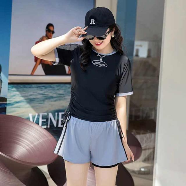水着・ T シャツ・ショートパンツセット SEA DRESS 水着 カップ付半袖Tシャツ×ショートパンツ/セット水着