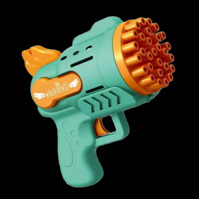 シャボン玉 電動 バブルマシーン 29穴 バズーカ バブルガン ライト付き