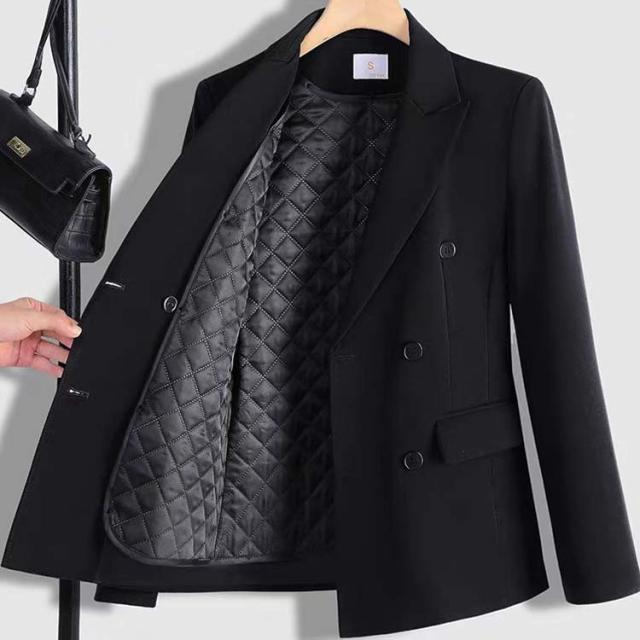 取り外し可能中綿ベスト入り！ビジネススーツ ストレートパンツ レディース フォーマル 裏起毛シャツ ジャケット スーツセットアップ ラッパズボン S 入園式 卒業式 卒園式 七五三 ビジネススーツ 2XL 3XL 4XL_1