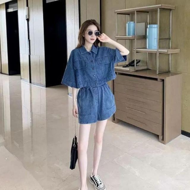 春夏コーデ❤️セットアップ上下　レディース　デニムジャケット　ショートパンツ 春夏コーデ❤️セットアップ上下 レディース デニムジャケット
