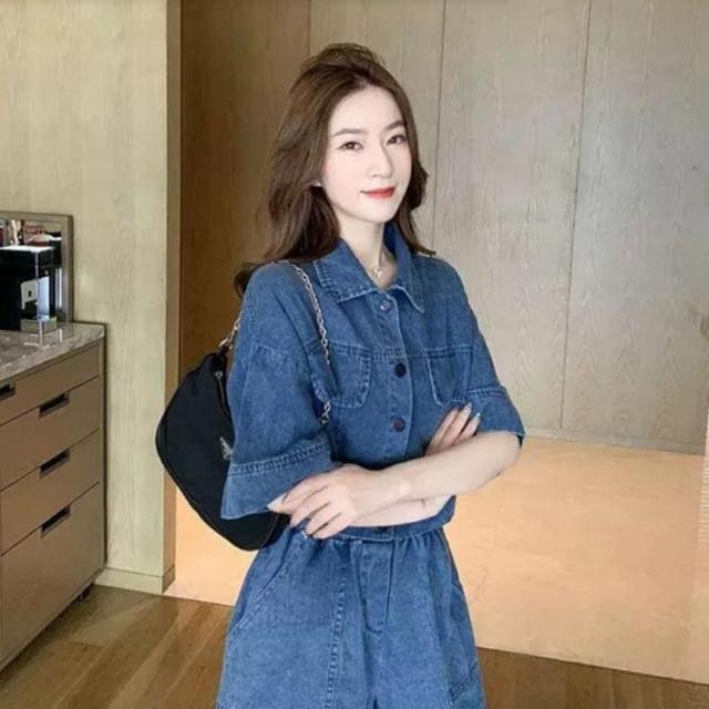 デニムセットアップ　ショートパンツ　ジャケット　emmy デニムセットアップ ショートパンツ ジャケット emmy