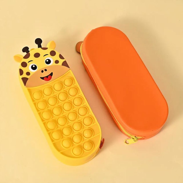 鉛筆ケース 筆袋 プッシュポップ 筆箱 スクイーズ玩具 プッシュ