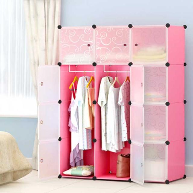 収納ボックス クローゼット ハンガーラック フタ付き 12個セット おしゃれ 組み立て式 12扉 DIY 収納家具 衣類収納 ワードローブ 収納ケース プラスチック 収納棚 耐久性 大容量 洋服 衣類 雑貨 収納 防水 防塵 カラーボックス 母の日ギフト_3