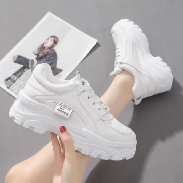 スポーツシューズ ダッド スニーカー ウォーキングシューズ 白 ダッド