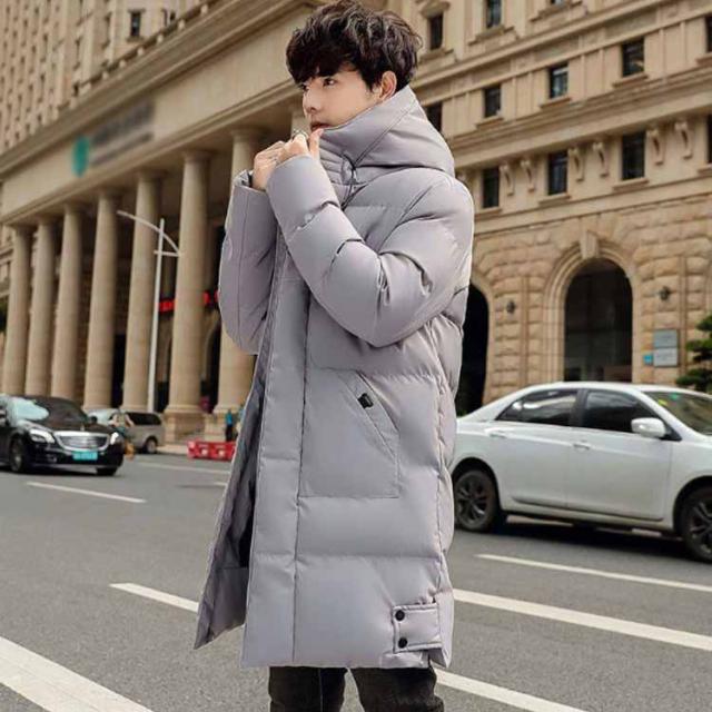 セール 美品 MAN NY フード付ロングダウンコート M M〜8XL！ダウンコート メンズ ロングダウン ミドル ダウンジャケット