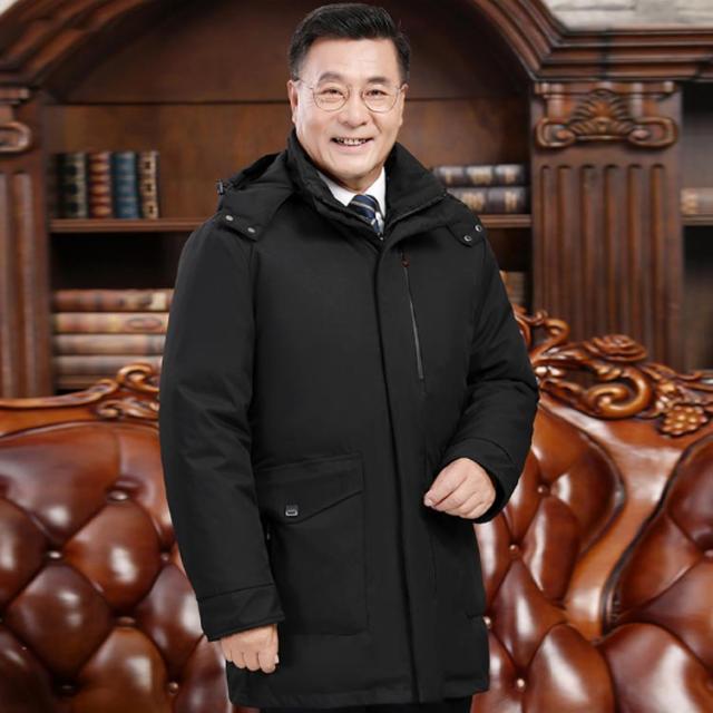 ダウンコート メンズ ロング丈 フード付き 中綿コート 裏ボア ビジネス