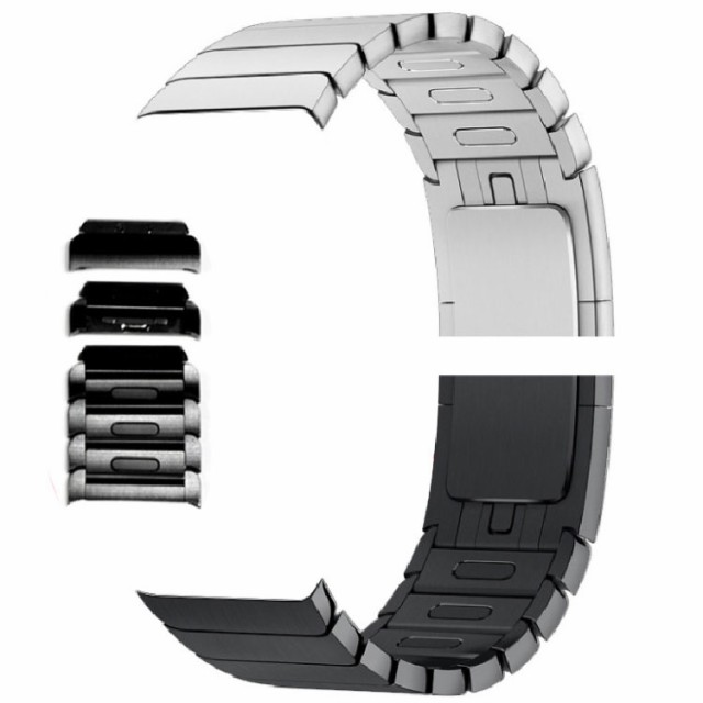 Apple Watch Series7 apple watch 6 SE バンド ステンレス アップルウォッチ バンド ボタン 調整 Series5 Series4　Series3 apple watch series2 1 Apple watchベルト ステンレスバンド リンクブレスレット 専用ベルトの通販は