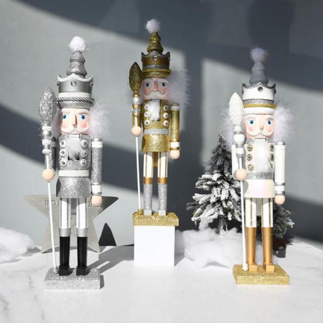 3体セット（白+金+銀） 42cm】くるみ割り人形 ドイツ 一体 白 金 銀