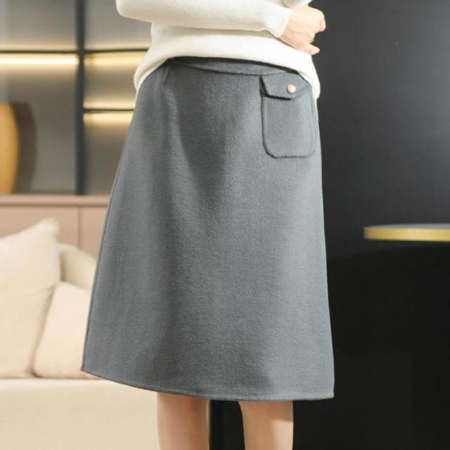 ウール100％ ウールスカート aラインスカート 膝丈 ひざ丈スカート