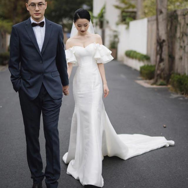 ウェディングドレス マーメイドライン ロングドレス ウェディング