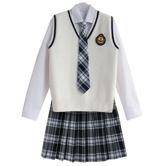 女子制服　6点セット 女子高生 制服 5点セット ブレザー スカート チェック柄 長袖