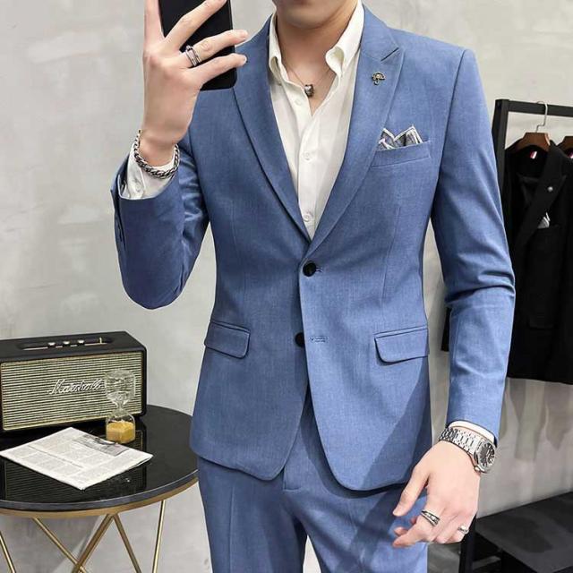 2点セット ジャケット+パンツ 上下セット 礼服 メンズ スタイリッシュ