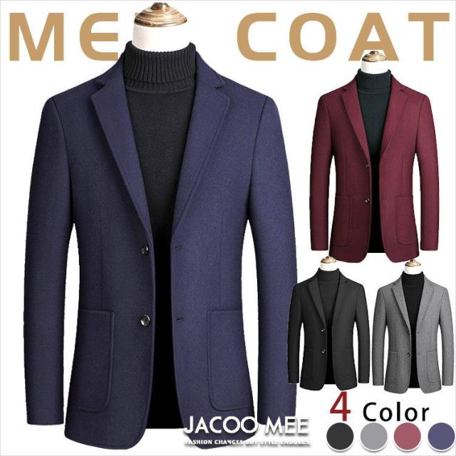 ブレザー メンズ スーツ ウールスーツ テーラードジャケット アウター ビジネススーツ 無地 韓国風 カジュアルスーツ  秋冬新作