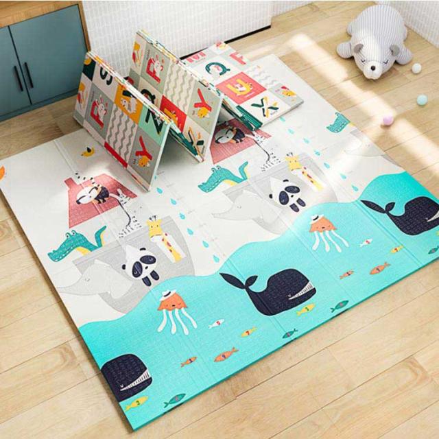 ベビープレイマット 折り畳み 180x200x2cm 厚手 XPE素材 弾力性 Amazon.co.jp: 折りたたみベビープレイマット XPE フォーム