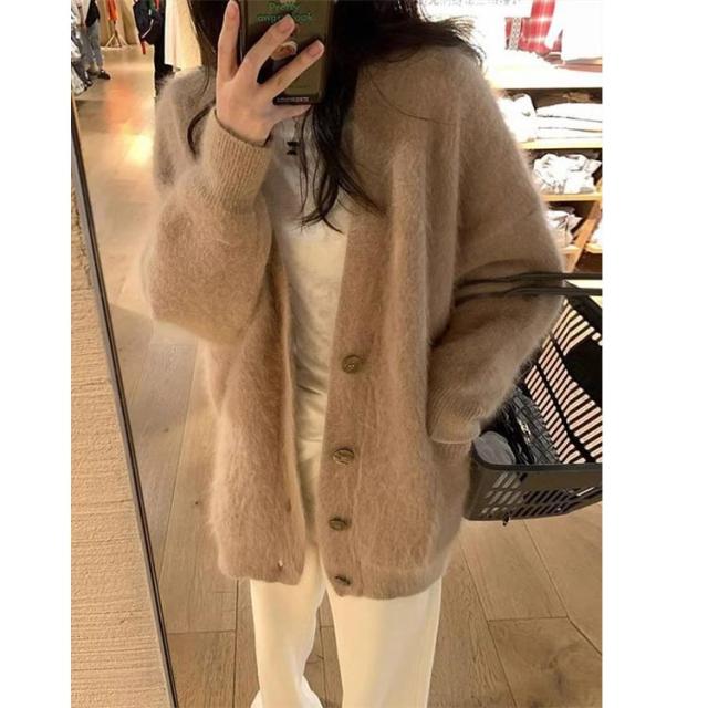 ニット カーディガン ニットカーディガン レディース ふわふわ モコモコ コート アウター 秋冬 冬服 羽織 暖かい きれいめ 韓国 Amazon.co.jp: ニット カーディガン ニットカーディガン