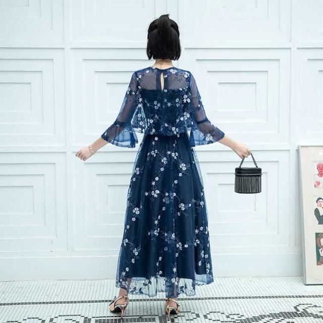 送料無料 ロング丈 パーティードレス 結婚式 ワンピース お呼ばれ 二次会 披露宴 結婚式ドレス レディース 謝恩会 食事会 発表会 かわいい 可愛い おしゃれ お洒落 個性的 お嬢様 大人可愛い 人気 上品 Aライン ドレス レース おすすめ マキシ 体型カバー オススメの通販は