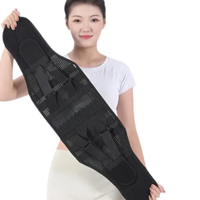 コルセット 腰椎サポーター グレー XL メッシュ生地 腰痛予防