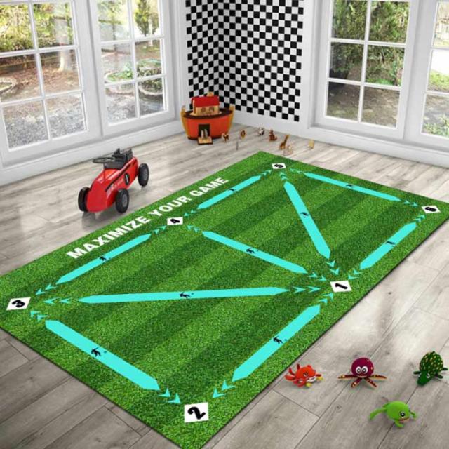 自宅 90×60cm サッカーマット トレーニングマット 練習 室内 サッカー