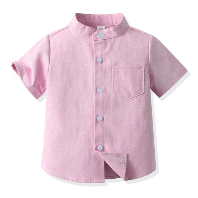 ワイシャツ 夏 子供服 キッズ シンプル 長袖 半袖 シャツ ブラウス 