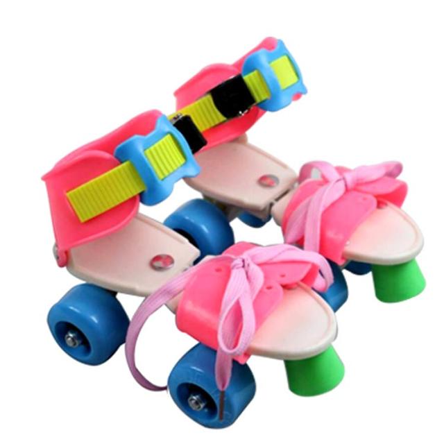 着脱式 女の子 靴のまま ローラースケート 子供用 児童 サイズ調節可