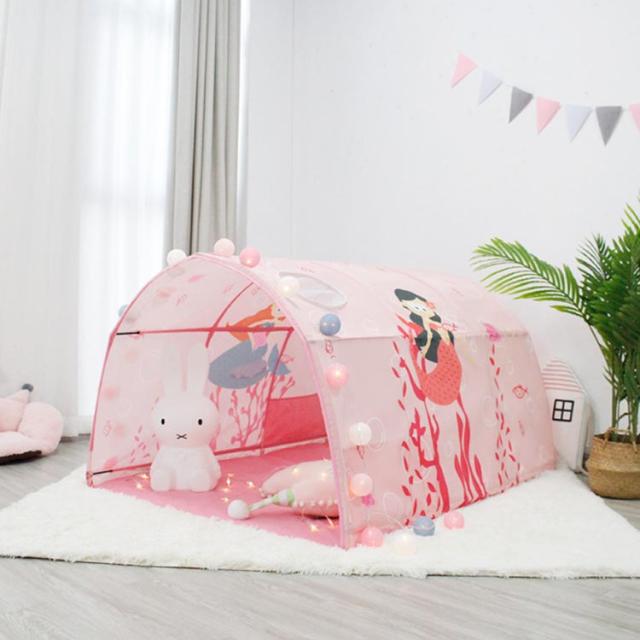 こども ベッド 秘密基地 トンネル 風よけ 室内 子供部屋 蚊帳 子供 テント ボールプール キッズスペース キッズハウス 遮光 キッズテント テント  室内用 キッズハウス プレイテント 落下防止 シークレットベース 隠れ家 誕生日プレゼント おもちゃの通販はau PAY ...