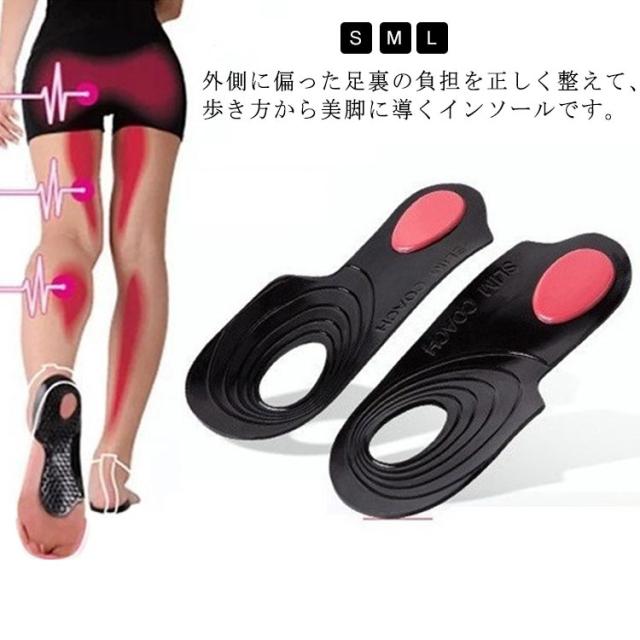 O脚対策 スリム ダイエット 内転筋 送料無料 靴 部分痩せ 中敷き ジェルインソール O脚 下半身 歩行矯正 内もも O脚矯正 土踏まず 送料無料 引き締め エクササイズ 骨盤矯正 ダイエットシューズ