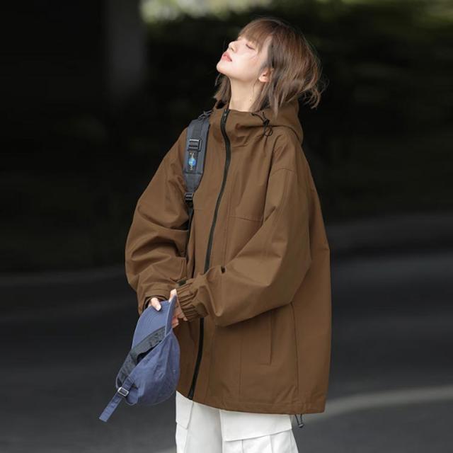マウンテンパーカー コート フード付き ジャケット ゆったり 春 秋