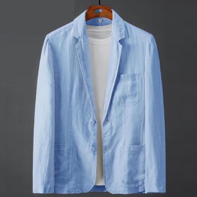 45R テーラード アンコン ジャケット サマー 綿麻　サイズ4 XL相当 麻ジャケット メンズ 綿麻 サマージャケット コットンリネン