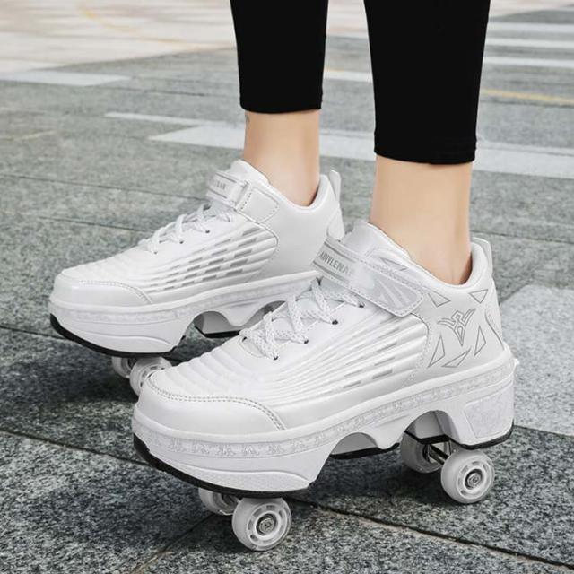 新品 HOKA CLIFTON10（ブルー） スニーカー 26.5cm ローラーシューズ 4輪 大人 子供 ローラースケート スニーカー