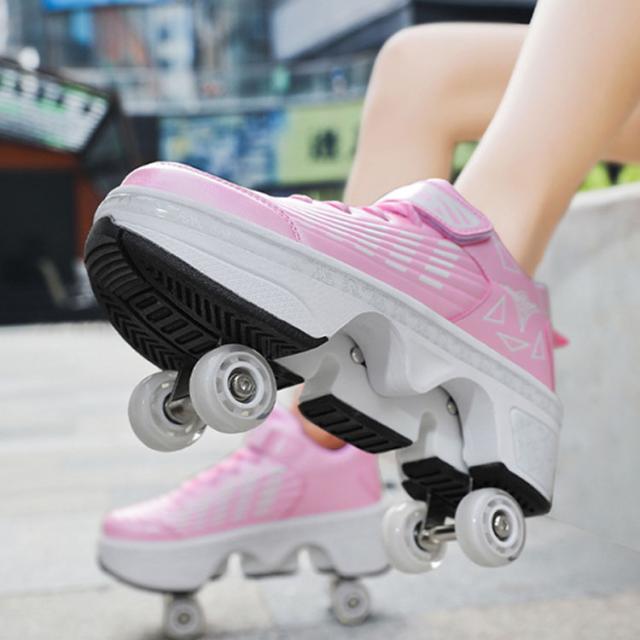 新品 HOKA CLIFTON10（ブルー） スニーカー 26.5cm ローラーシューズ 4輪 大人 子供 ローラースケート スニーカー