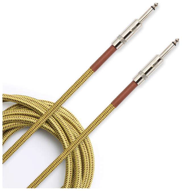 ダダリオ 楽器用シールドケーブル　6.09m（ツイード） D'Addario　Custom Series Braided Instrument Cables PW-BG-20TW返品種別A
