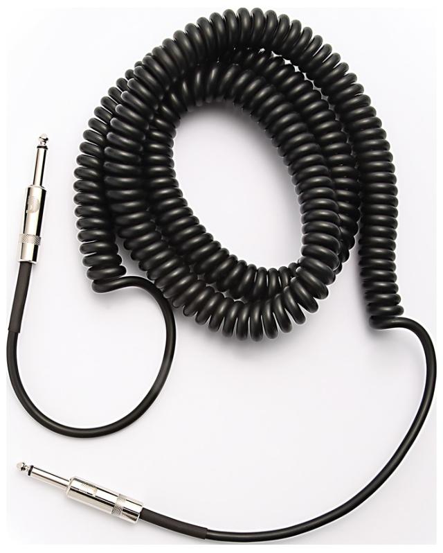 ダダリオ PW-CDG-30BK 楽器用シールドケーブル　9.1m（ブラック）Custom Series Coiled Instrument Cable[PWCDG30BK] 返品種別A