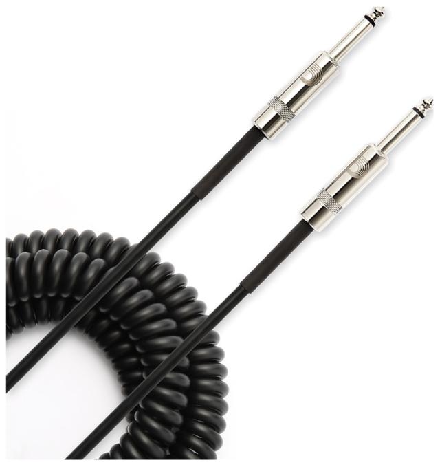 ダダリオ PW-CDG-30BK 楽器用シールドケーブル　9.1m（ブラック）Custom Series Coiled Instrument Cable[PWCDG30BK] 返品種別A
