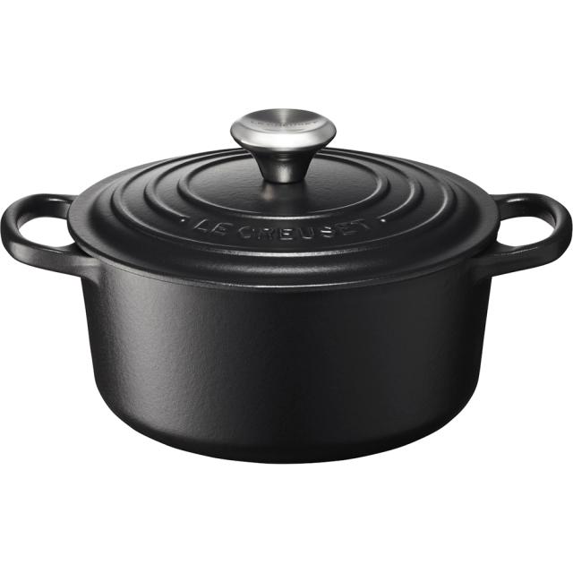 ル・クルーゼ 21177180000430 【IH対応】　シグニチャー ココット・ロンド 18cm (マットブラック)Le Creuset[21177180000430] 返品種別A