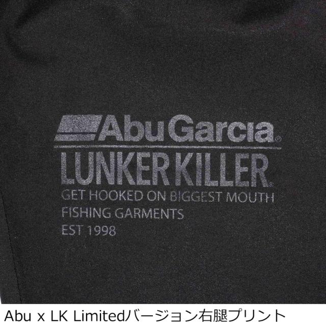アブガルシア 3レイヤーウォータープルーフパンツL(ブラック/コラボ) 3レイヤー ウォータープルーフパンツ Lサイズ (ブラック)プリント入りコラボレーションバージョンAbuGarcia フィッシングパンツ LUNKER KILLER×Abu Garcia[1642063ABU] 返品種別A_8