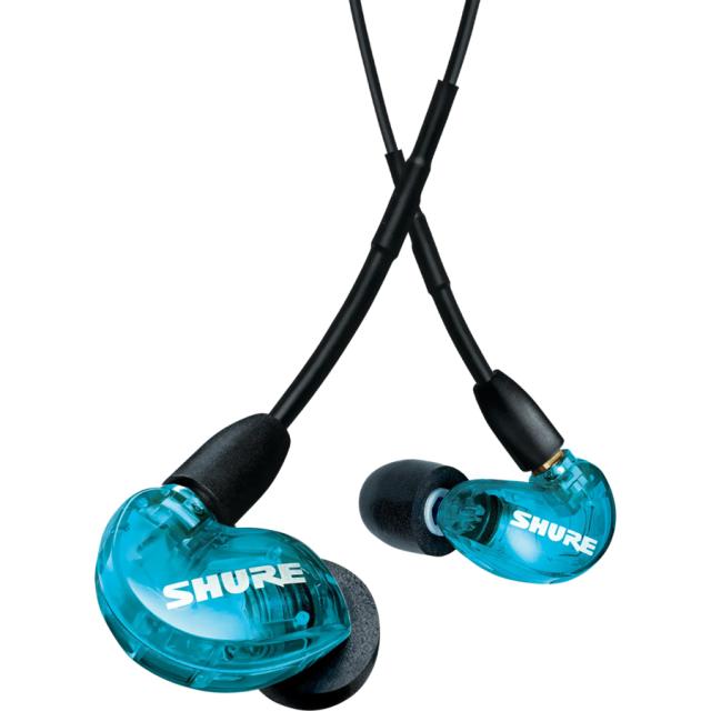 シュア ダイナミック密閉型カナルイヤホン (トランスルーセントブルー) SHURE AONIC 215 Special Edition SE215DYBL+UNI-A返品種別A_1