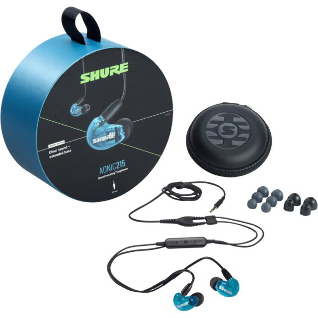 シュア ダイナミック密閉型カナルイヤホン (トランスルーセントブルー) SHURE AONIC 215 Special Edition SE215DYBL+UNI-A返品種別A_2