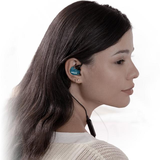 シュア ダイナミック密閉型カナルイヤホン (トランスルーセントブルー) SHURE AONIC 215 Special Edition SE215DYBL+UNI-A返品種別A_3