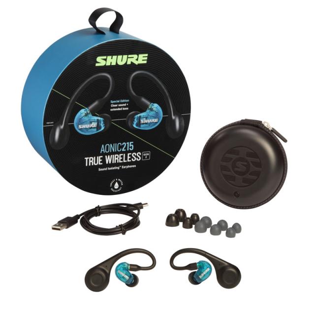 シュア 完全ワイヤレス Bluetoothイヤホン(トランスルーセントブルー・スペシャルエディション) SE21DYBL+TW2A返品種別A_2