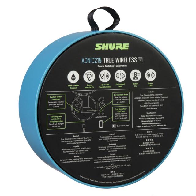 シュア 完全ワイヤレス Bluetoothイヤホン(トランスルーセントブルー・スペシャルエディション) SE21DYBL+TW2A返品種別A_4