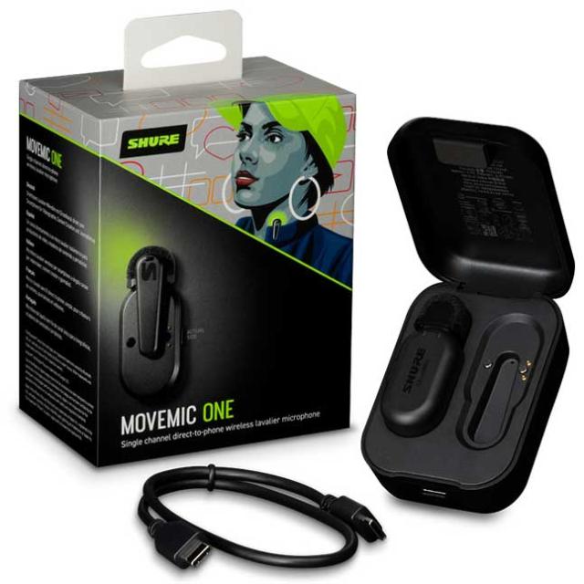 シュア MV-ONE-J-Z6 クリップオン・ワイヤレスマイクロホン（1個）SHURE MoveMic One[MVONEJZ6] 返品種別A_5