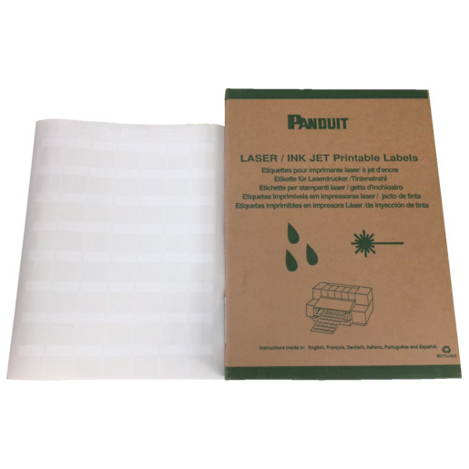 パンドウイットコーポレーション S100X125YAJ レーザープリンタ用セルフラミネートラベル　ポリエステル　白　印字部縦9.7mmx横25.4mm(2500枚入り)[S100X125YAJ] 返品種別B