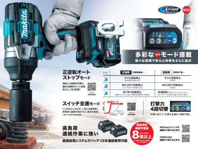 マキタ TW001GZ 充電式インパクトレンチ(本体のみ バッテリ・充電器・ケース別売)makita ソケット別売[TW001GZ] 返品種別B_5