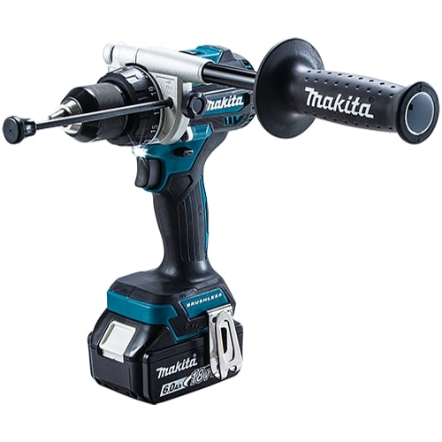 マキタ 18V 充電式震動ドライバドリル 140N・m (バッテリBL1860B(6.0Ah)×2本・充電器DC18RF付き) makita HP486DRGX返品種別B