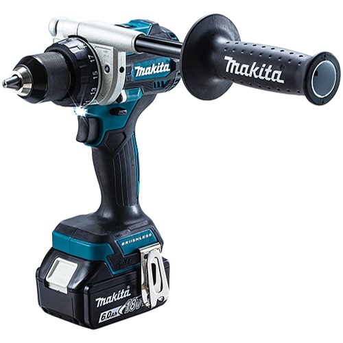 マキタ 18V 充電式ドライバドリル 140N・m (バッテリBL1860B(6.0Ah)×2本・充電器DC18RF付き) makita DF486DRGX返品種別B