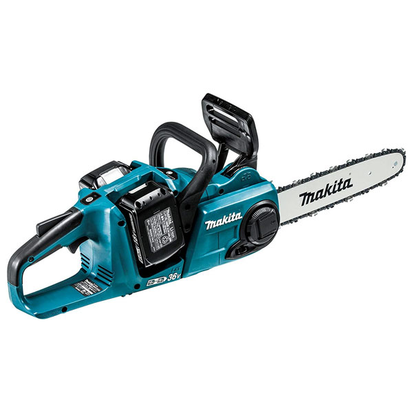 マキタ 充電式チェンソー (36VバッテリーBL1860B×2本・2口急速充電器DC18RD付き) 300mm (青) MUC303DPG2返品種別B