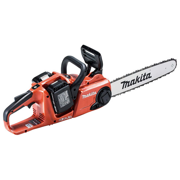 マキタ 充電式チェンソー (36VバッテリーBL1860B×2本・2口急速充電器DC18RD付き) 400mm (赤) MUC400DGFR返品種別B