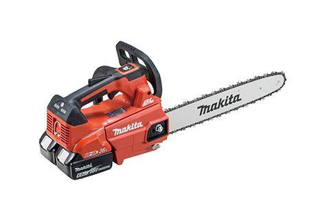 マキタ 充電式チェンソー (36VバッテリーBL1860B×2本・2口急速充電器DC18RD付き) 350mm (赤) MUC356DGFR返品種別B