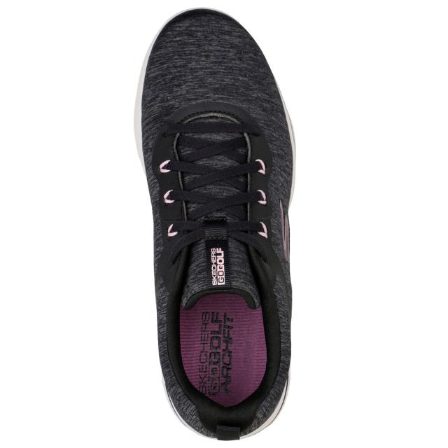 スケッチャーズ レディース・スパイクレス・ゴルフシューズ（ブラック/ピンク・サイズ：24.5cm） SK-123034-BKPK-245返品種別A